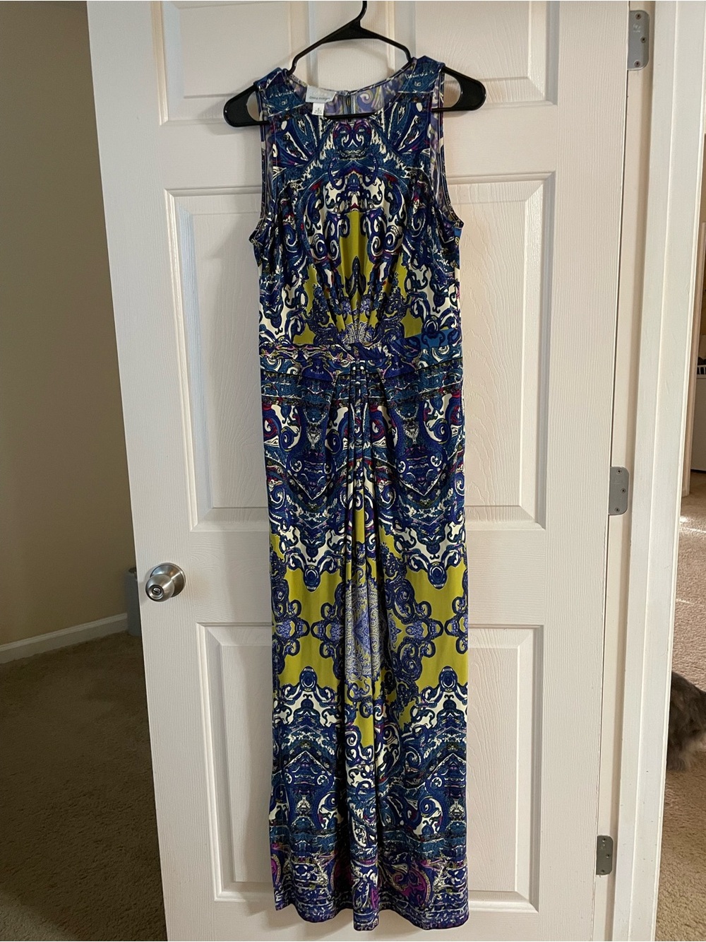 Donna Morgan Blue Paisley Print Dress